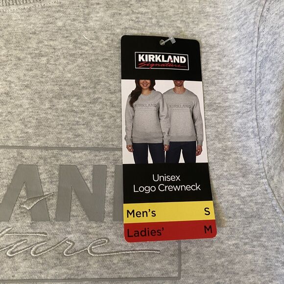 Kirkland Signature BRAND NEW Unisex Logo Sweater Gray - Men’s S-Women’s M - Picture 5 of 8